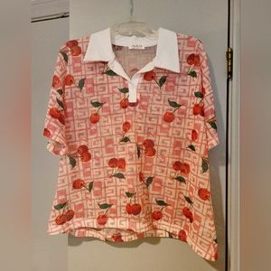 Cute Cherry Popover Shirt